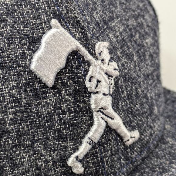 Mens Baseballism Baseball Cap Dad Hat Premium Wool POOR Speckled Gray Snapback - Picture 13 of 14